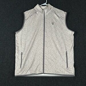 IRON JOC Mens Full Zip Sleeveless Vest XL‎ Heather Gray Performance Activewear